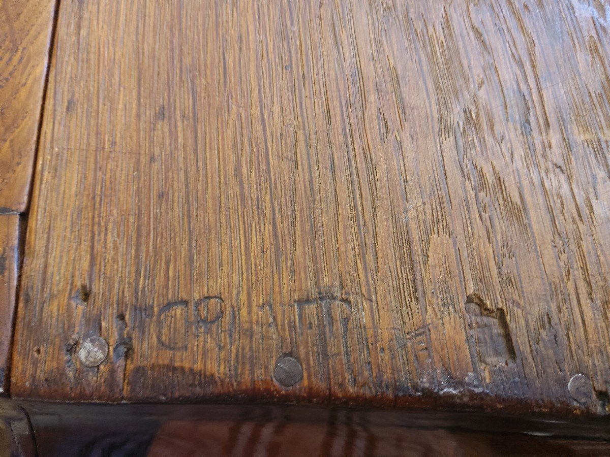 Secretary In Marquetry D Louis XV Period-photo-5